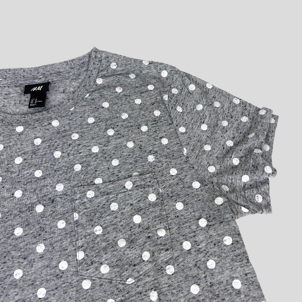 H&M Gray Polka Dot T-Shirt - Picture 5 of 8